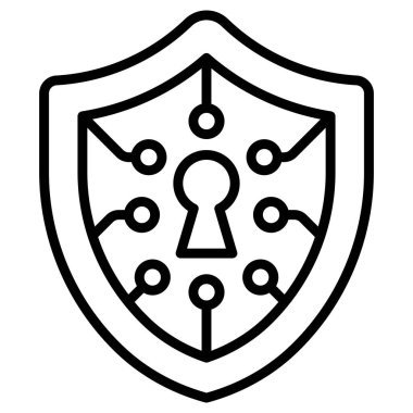 Virüs ve siber güvenlik tehditleri için kötü amaçlı yazılım simgesini özetle