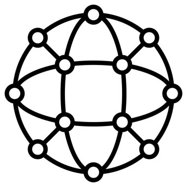 Yapay zeka ve makine öğrenimi için sinirsel ağ simgesi