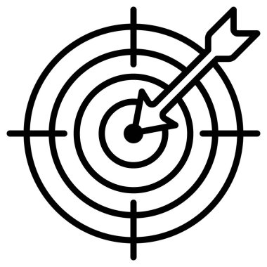 Hedefler ve iş stratejisi için ana pazarlama hedef simgesi