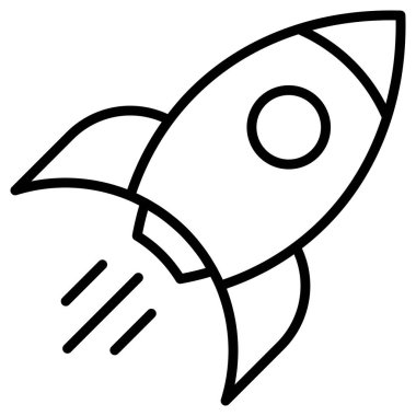 Başlangıç büyümesi ve başarısı için özet roket fırlatma simgesi