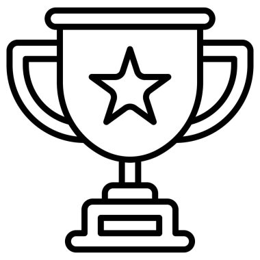 Başarı, başarı ve kazananlar için özet ödül ikonu