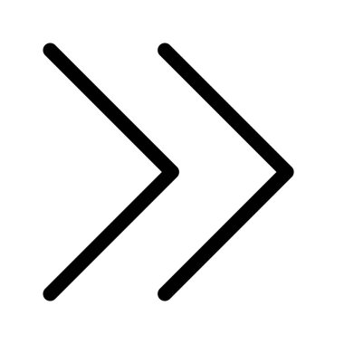 Sonraki sayfa, ileri ve menü navigasyonu için simge sağ anahat simgesi.