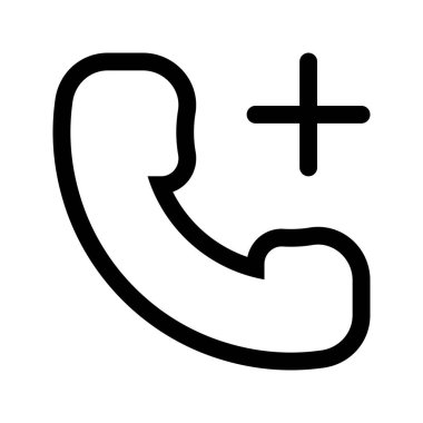 Yeni bir kişi ya da çağrı eklemek için artı simgesi olan telefon.