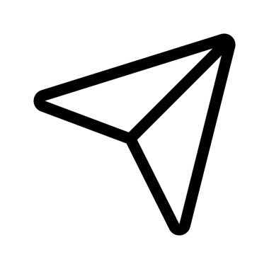 Gönderme, mesaj ve eylemler için kağıt düzlem özet simgesi.