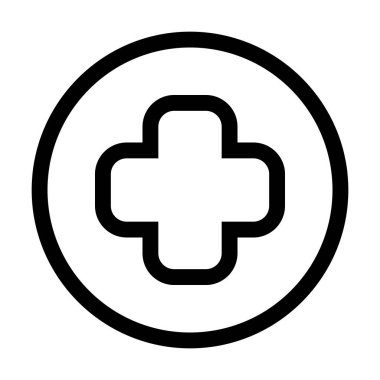 Sağlık, tedavi veya tıp kavramları için tıbbi ikon ana hatları