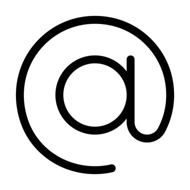 E- posta, kullanıcı adı ve iletişim bilgileri için sembol simgesinde özet