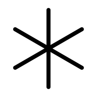 Notlar, işaretler ve vurgular için basit yıldız çizgisi simgesi