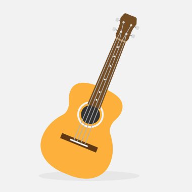  Guitar vector illustration with flat design isolated on white background