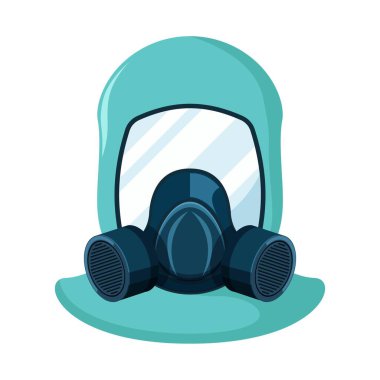 Military Gas Mask vector icon. Flat style. Cartoon style. Military symbol for web and mobile.