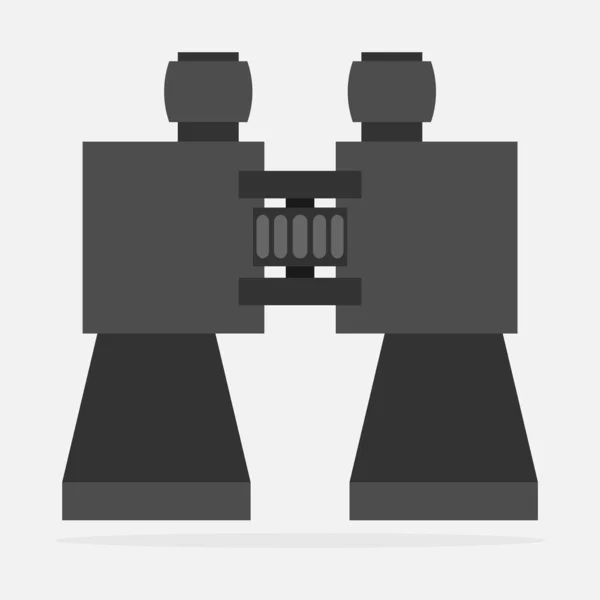 Düz daire izole edilmiş vektör illüstrasyonunda dürbün simgesi