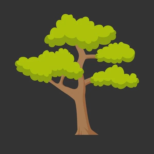 Vector Elemento Árvore Verde Floresta Fértil Para Decoração —  Vetores de Stock