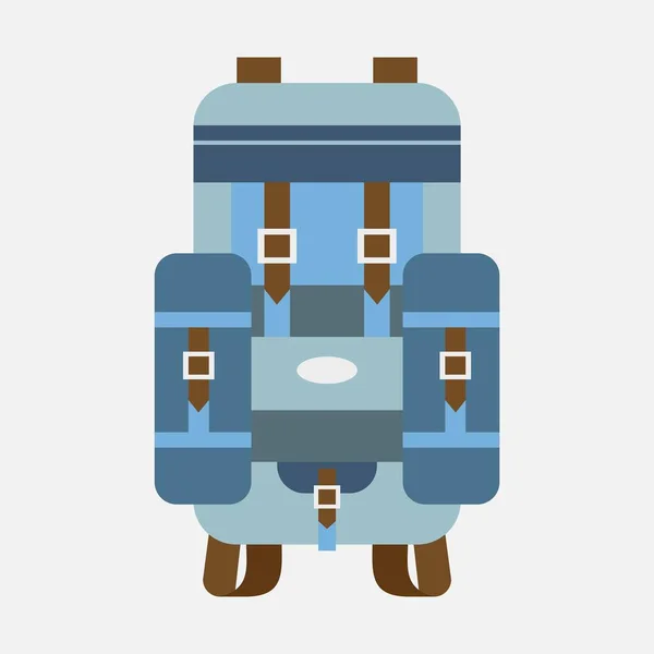 Ікона Мисливського Рюкзака Flat Illustration Safari Hunking Backpack Vector Icon — стоковий вектор