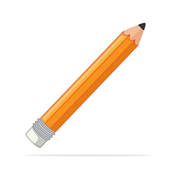 Pencil Icon Isolated White Background Vector Illustration — Stock Vector