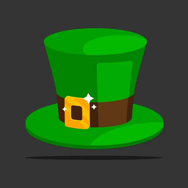 Άγιος Πατρίκιος Ημέρα Ιρλανδική Παράδοση Leprechaun Καπέλο Απομονωμένη Εικονογράφηση Φορέα — Διανυσματικό Αρχείο