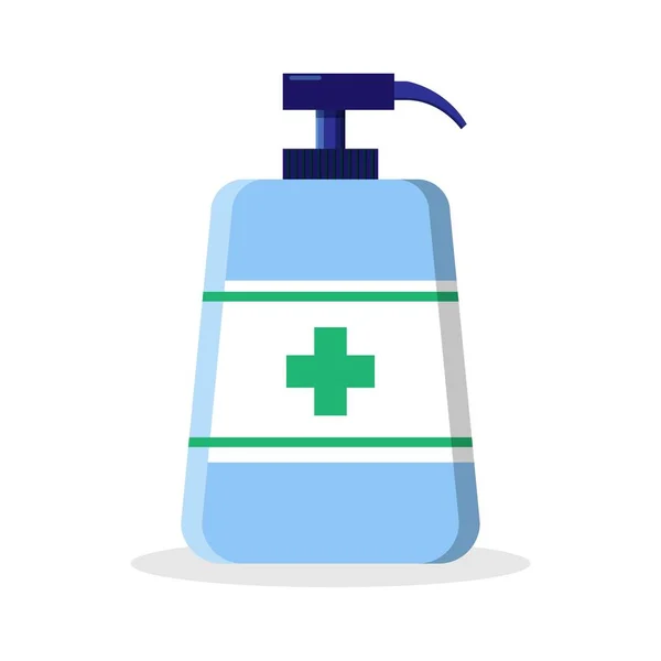 Disinfection Hand Sanitizer Bottle Washing Gel Vector Illustration — Stock Vector