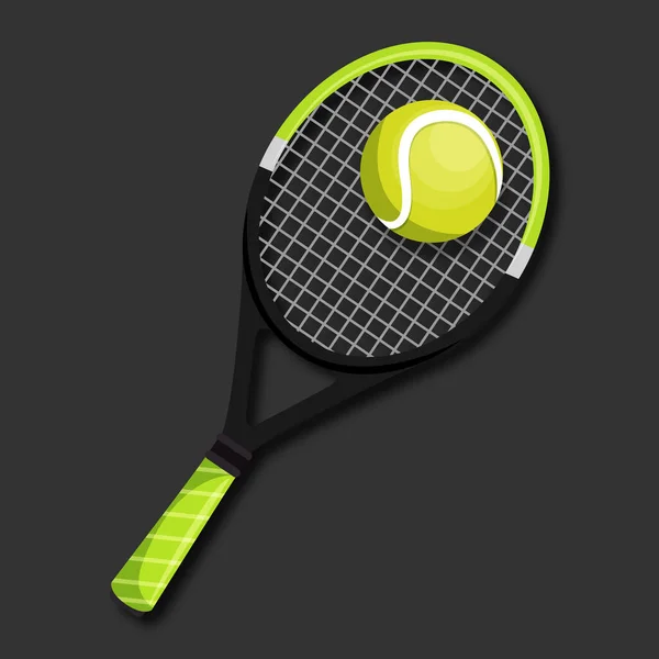 Raquette Balle Tennis — Image vectorielle