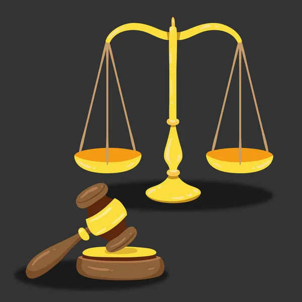Justiça Equilíbrio Isométrico Ícone Plana — Vetor de Stock