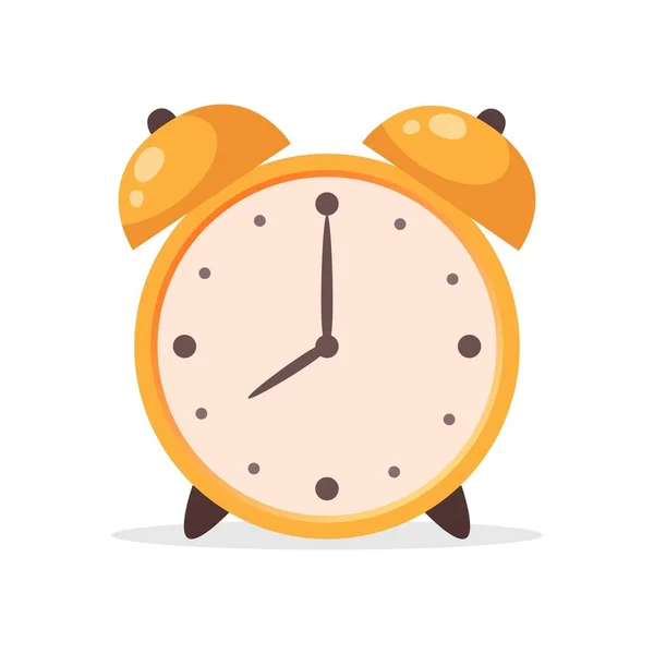 Yellow Alarm Clock Ringing Clock Vector Illustration Design — Stock Vector