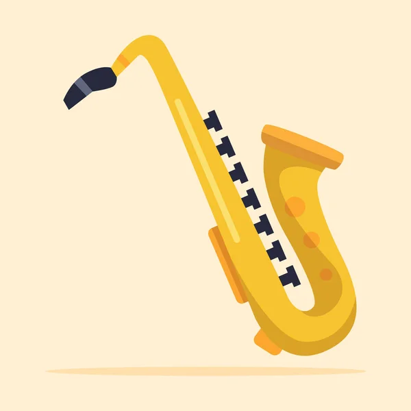 Ilustração Saxofone Tenor Isolado Sobre Fundo Branco Layout Design Para — Vetor de Stock