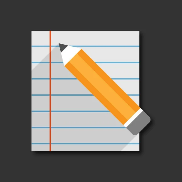 Icon Pencil Notebook Paper Esp10 Vector Illustration — Stock Vector