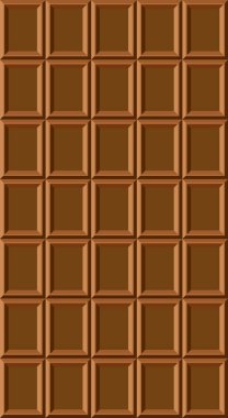 Çikolata, siyah arkaplanda vektör çizimi