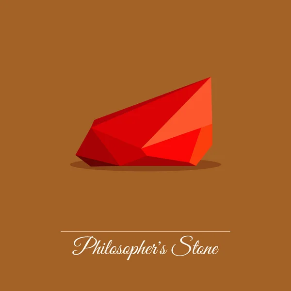 Simya elementi Felsefe Taşı. Vektör illüstrasyonu