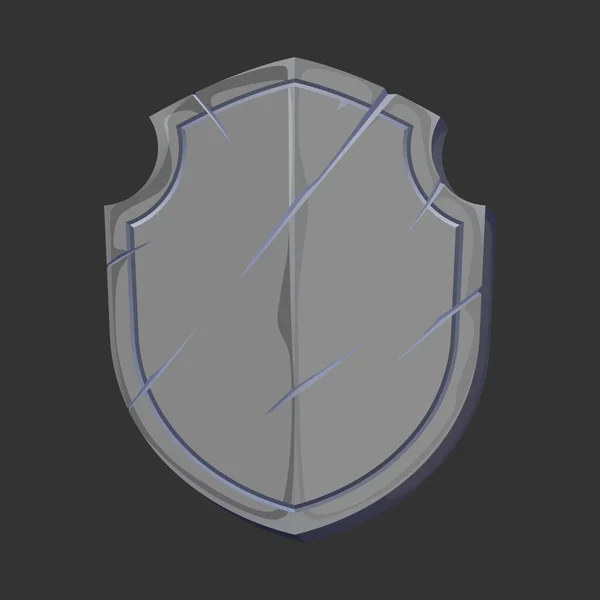 Серый Рыцарь Щит Защита Средневековья Вектор — стоковый вектор