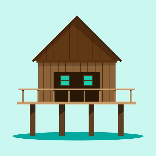 Bungalow Door Icon Cartoon Vector Ocean Villa Island House — Stockový vektor
