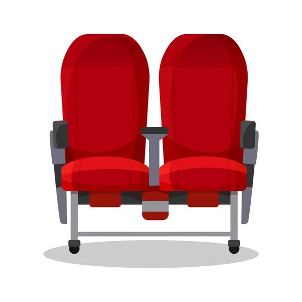 Кинотеатр Красные Удобные Кресла Векторная Иллюстрация — стоковый вектор