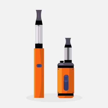 Modern bir kalem simgesi. Web tasarımı için modern Vape kalem simgesinin düz çizimi