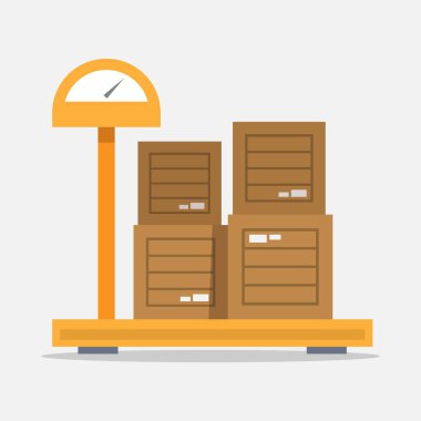  Yığınla mühürlü eşya ahşap kutular. Teslimat, kargo, lojistik ve ulaşım depolama konsepti.