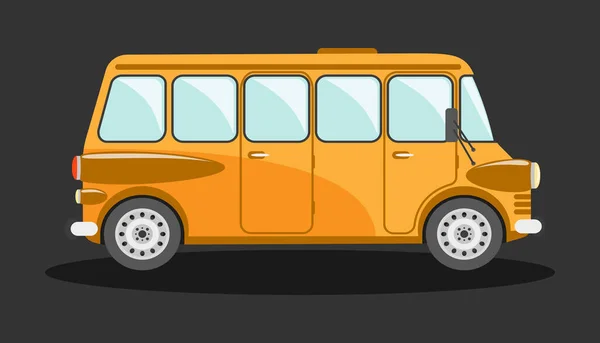 Amarelo Escola Ônibus Veículo Clássico — Vetor de Stock