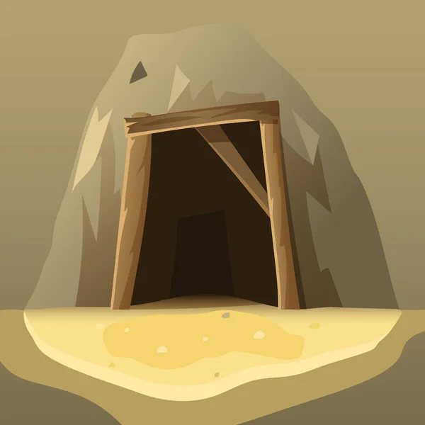 Моя Векторна Ілюстрація Дизайн Підземної Шахти — стоковий вектор