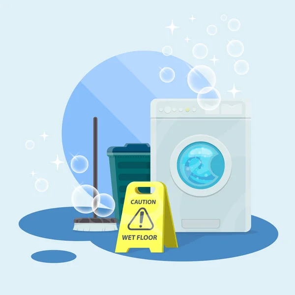 Temizlik konsepti. Cetvel, keten, paspas