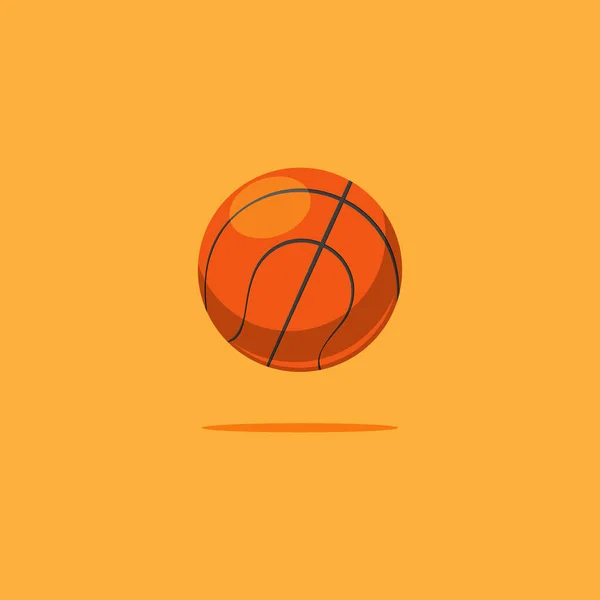 Μπάσκετ Αντικείμενο Διάνυσμα Εικονίδιο Εικονογράφηση Γελοιογραφία Αθλητικό Αντικείμενο Εικονίδιο Διάνυσμα — Διανυσματικό Αρχείο