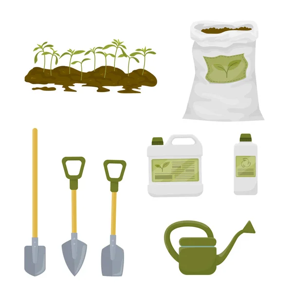 Bahçe Icons set, karikatür tarzı