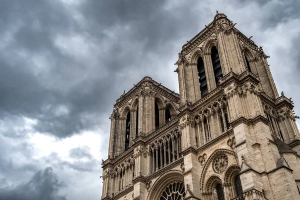 Katedra Notre Dame Ile Cite Paryżu Francja — Zdjęcie stockowe