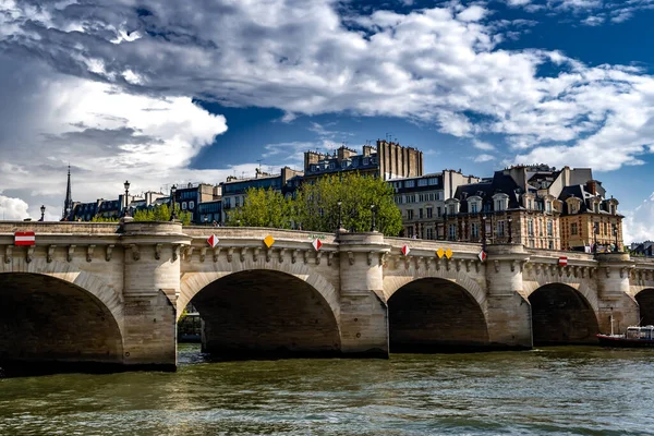 Most Pont Neuf Nad Sekwaną Paryżu Francja — Zdjęcie stockowe