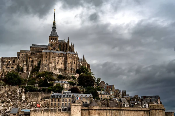Kathedrale Mont Saint Michel Ärmelkanal Jakobsweg Jakobsweg Jakobsweg Normandie Frankreich — Stockfoto