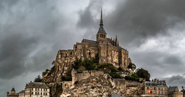 Cathedral Mont Saint Michel English Channel Way James Route Santiago — Stock Fotó