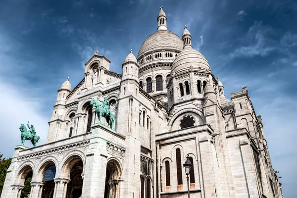 Basiliek Sacre Coeur Heuvel Montmartre Parijs Frankrijk Rechtenvrije Stockfoto's