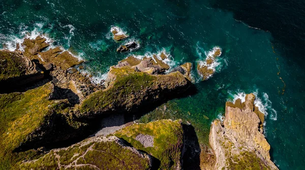 Spectaculaire Kliffen Aan Atlantische Kust Van Cap Frehel Bretagne Frankrijk — Stockfoto