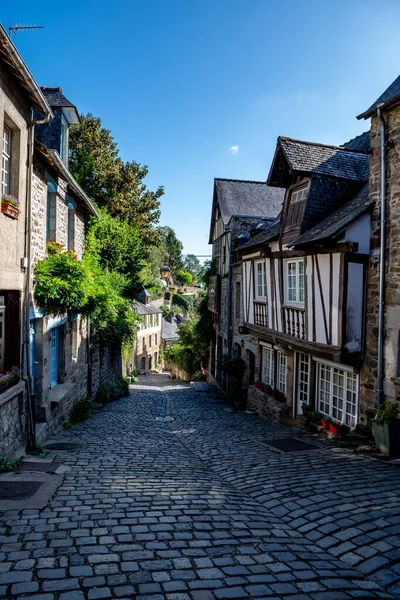 Breton Village Dinan Wąskimi Uliczkami Drewnianymi Domami Departamencie Ille Vilaine — Zdjęcie stockowe