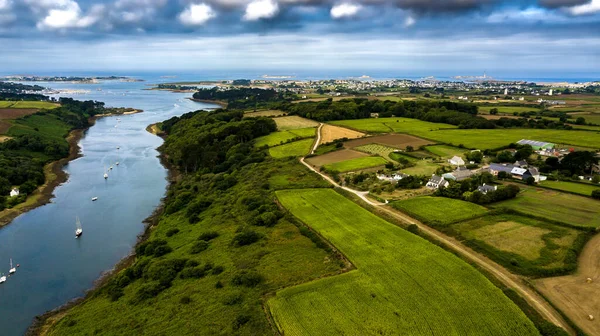 River Aber Wrac Landscape Region Landeda Finistere Atlantic Coast Brittany — Stock Photo, Image