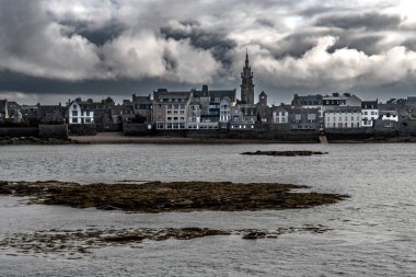 Fransa, Brittany 'deki Finistere Atlantik Kıyısında Roscoff Şehri
