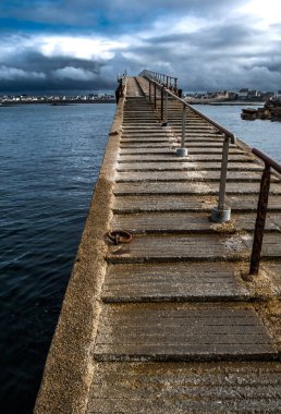 Brittany, Fransa 'daki Finistere Atlantik Kıyısındaki Roscoff şehrindeki Feribot İstasyonuna