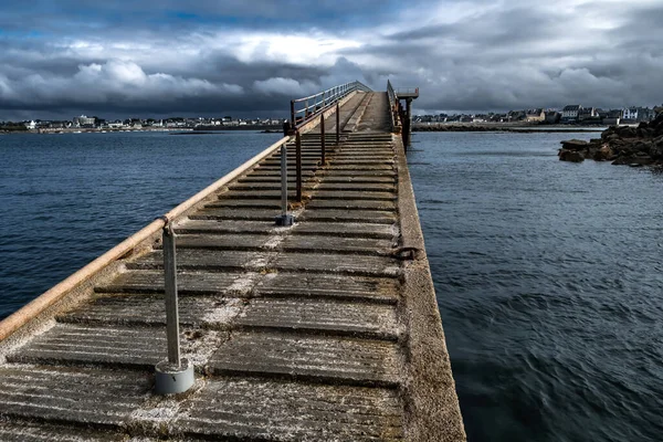 Puente Estación Ferry Ciudad Roscoff Costa Atlántica Finistere Bretaña Francia — Foto de Stock