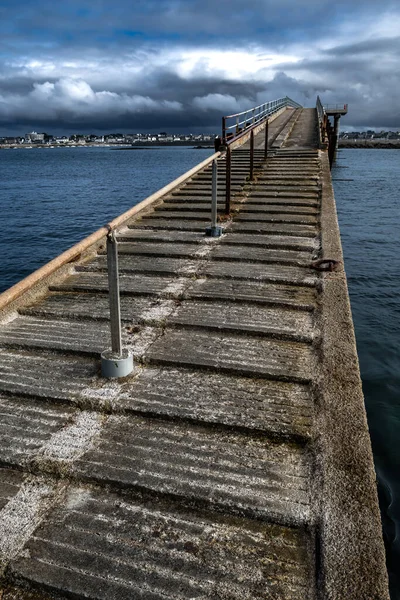 Bridge Ferry Station City Roscoff Aan Finistere Atlantische Kust Bretagne — Stockfoto