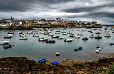 Brittany, Fransa 'daki Finistere Atlantik Kıyısındaki Köy Le Conquet