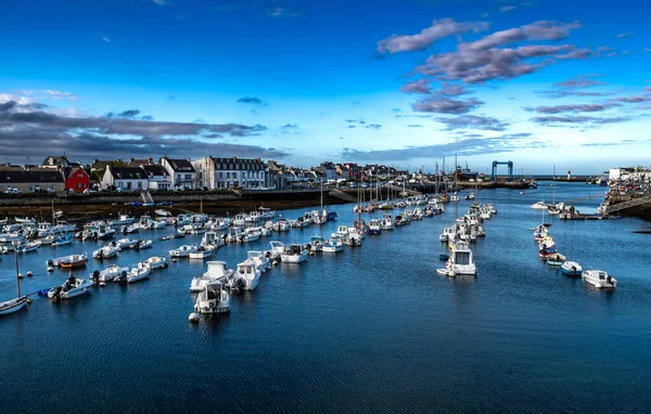 Finistere City Guilvinec Kikötője Halászhajói Atlanti Óceán Partján Bretagne Ban — Stock Fotó